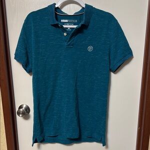 Aeropostale Men's Teal Polo Shirt Size M